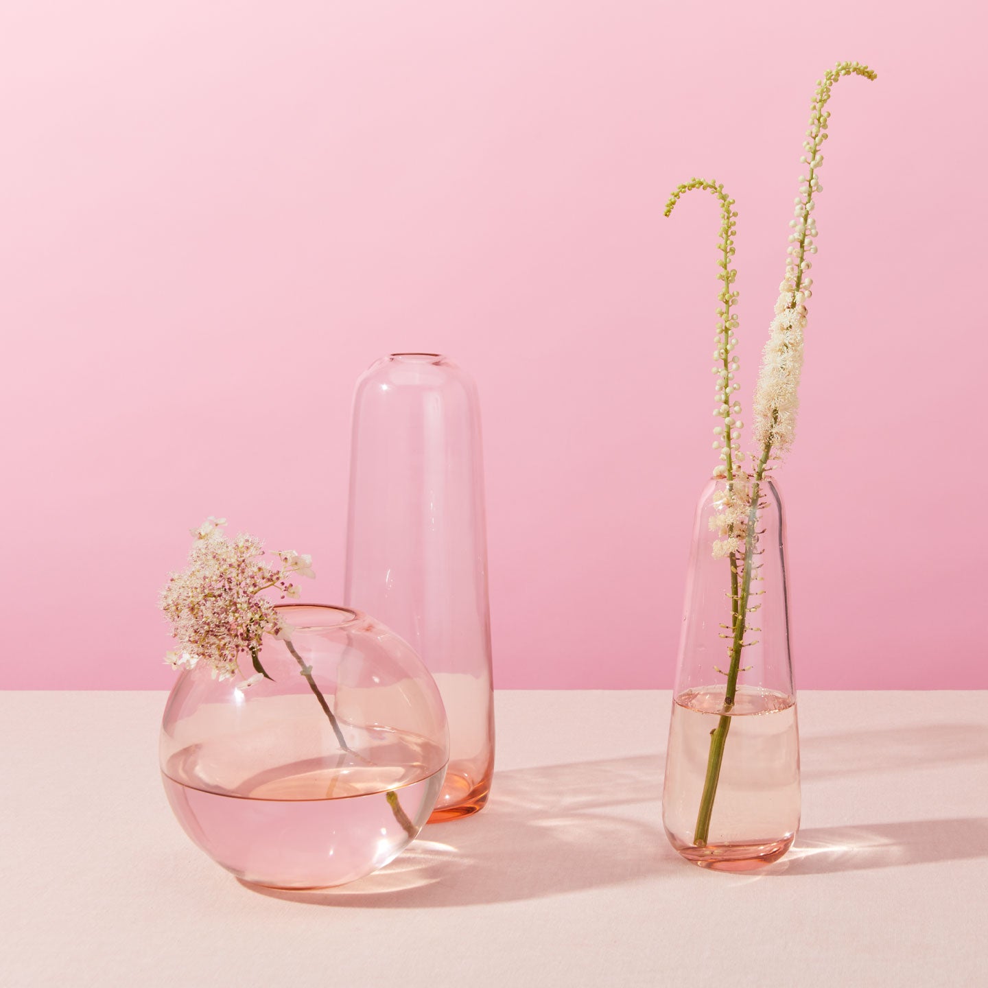 Aurora Slim Drop Vase - Blush
