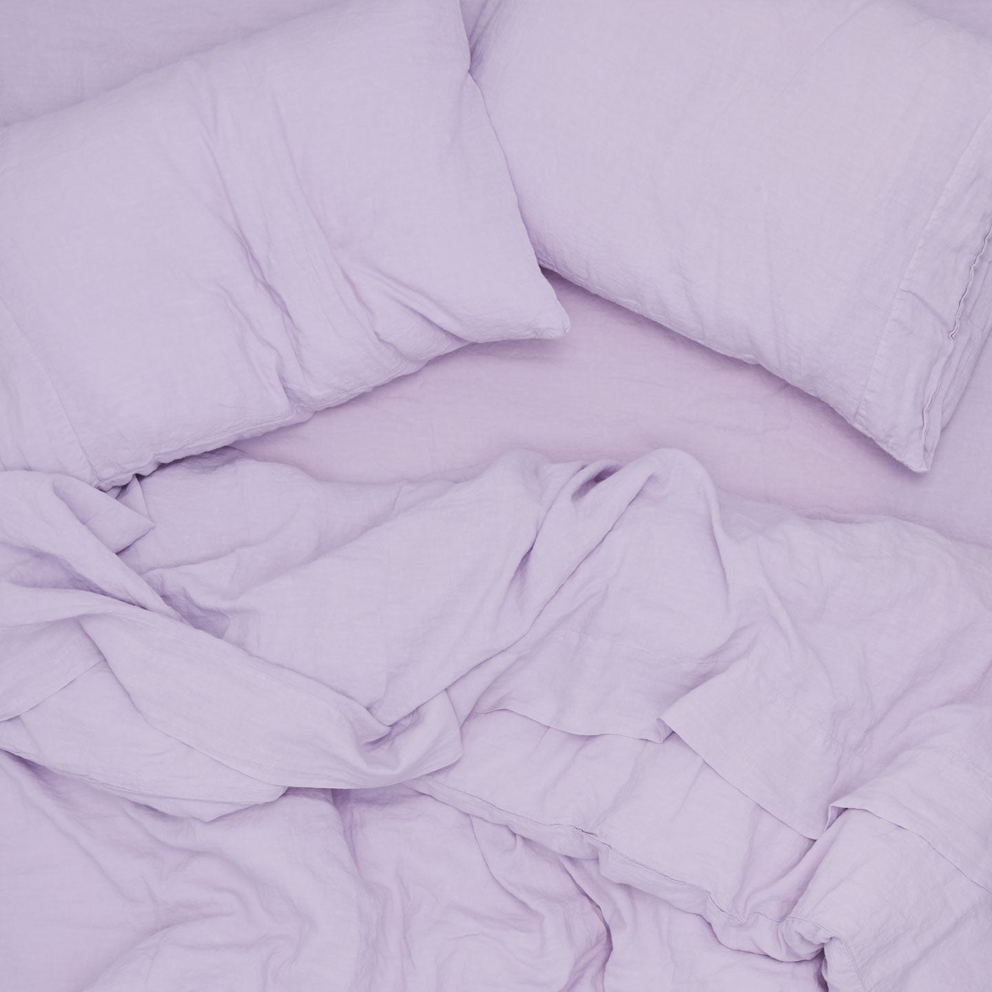 Simple Linen Duvet - Lilac