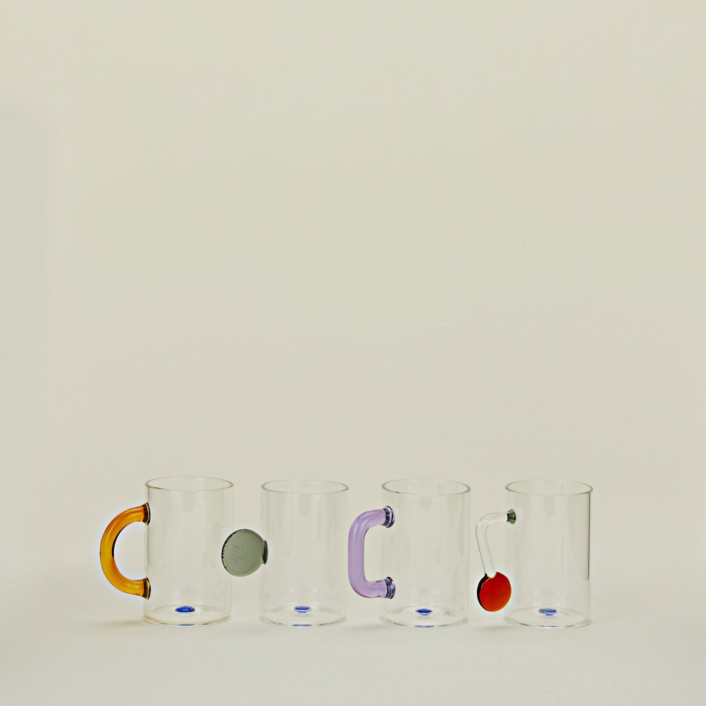 Glass Tea Cups, Set of 4