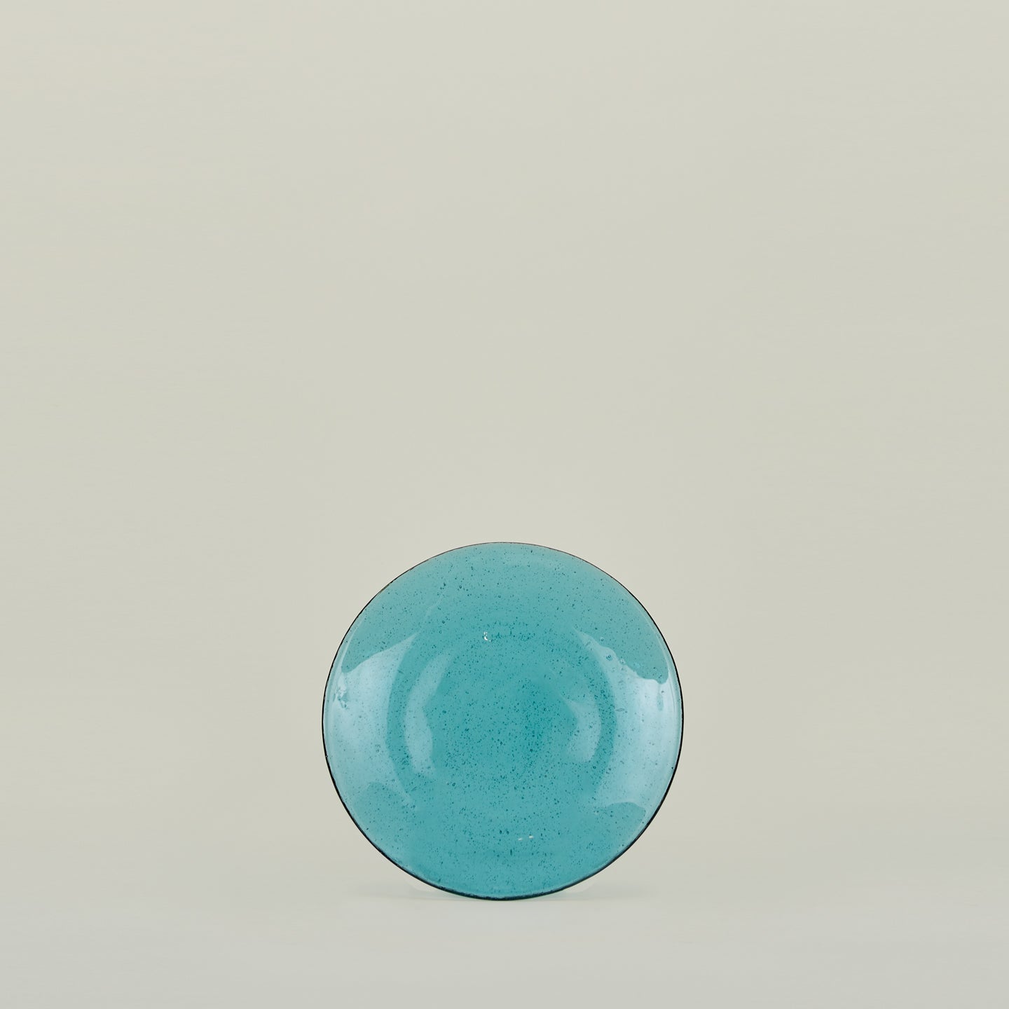 Glass Salad Plate - Peacock