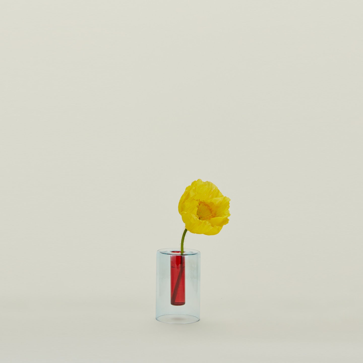 Reversible Glass Vase - Blue/Red