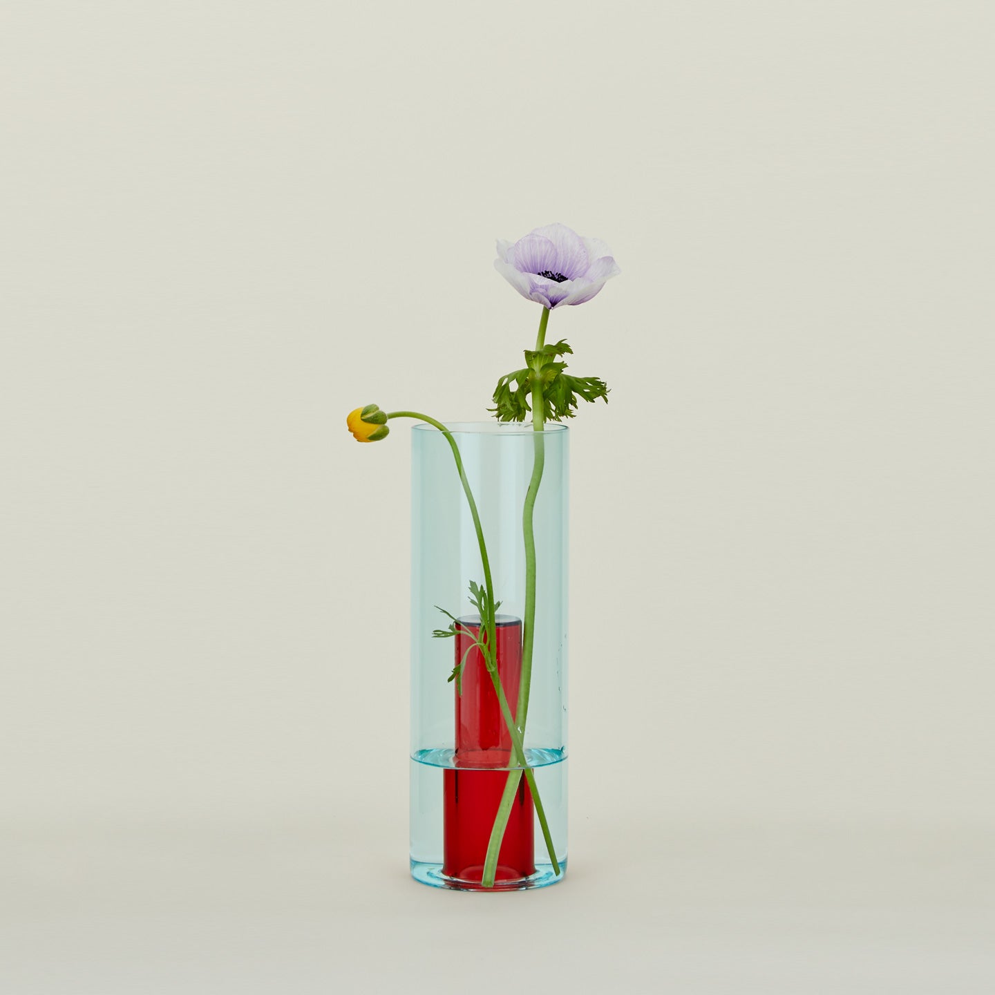 Reversible Glass Vase - Blue/Red