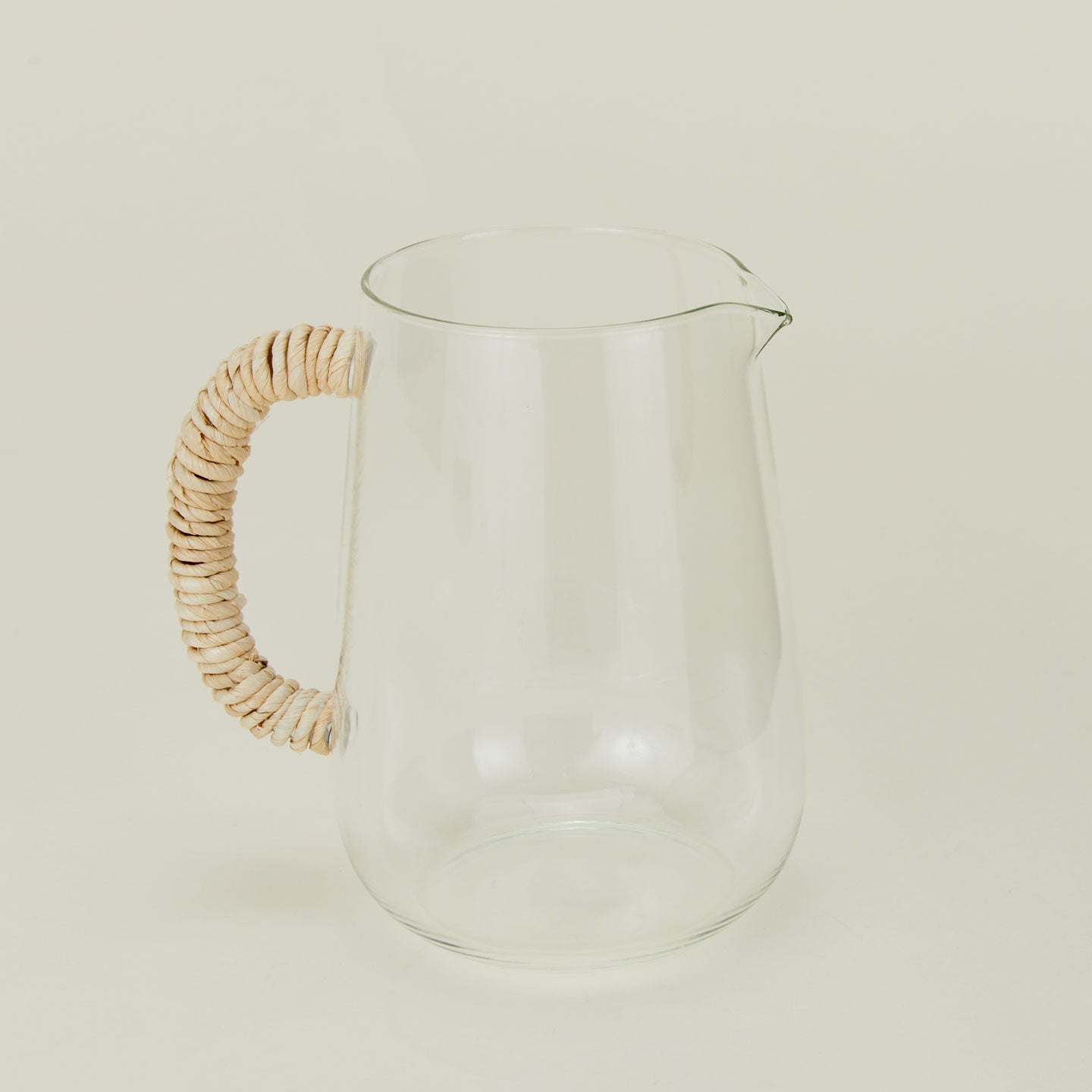 Wrapped Handle Glass Pitcher