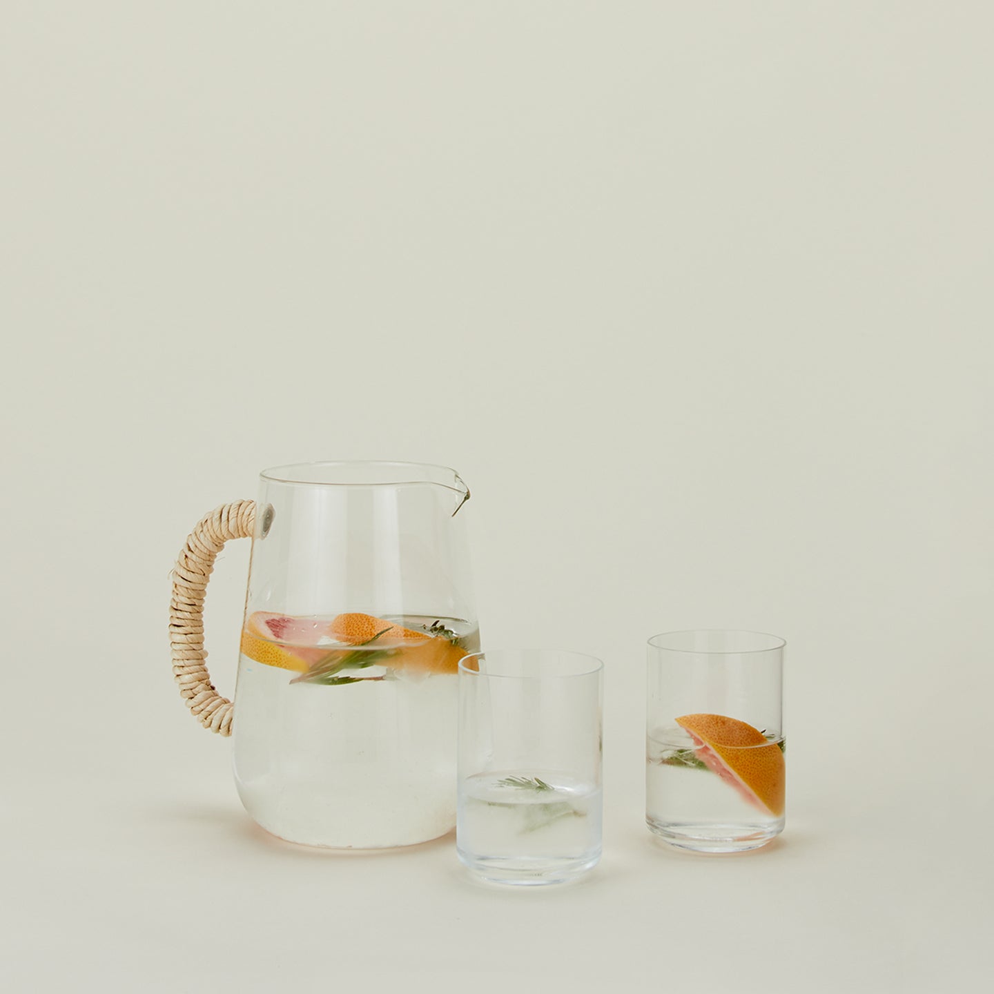Wrapped Handle Glass Pitcher