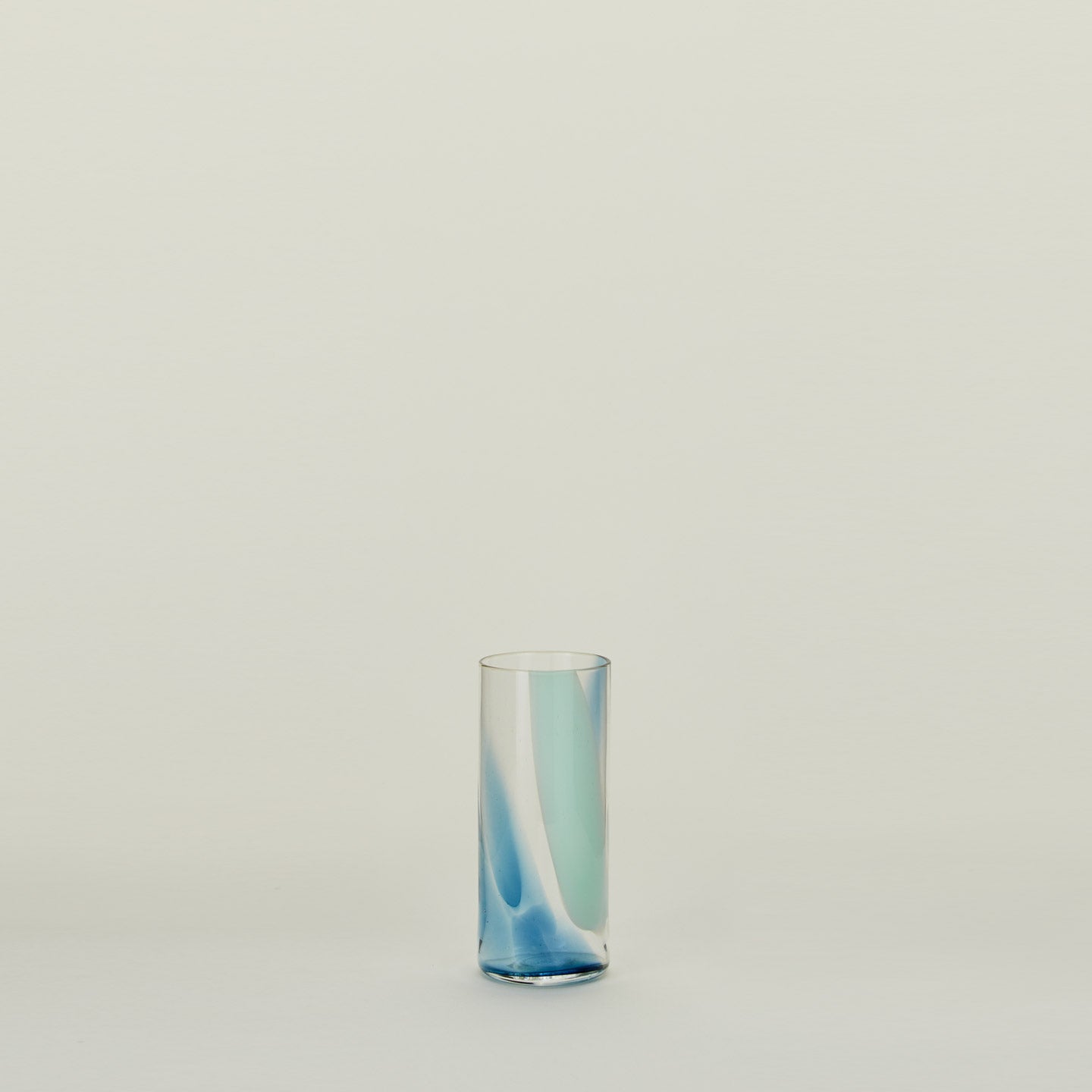 Blown Glass Highball - Sky/Peacock