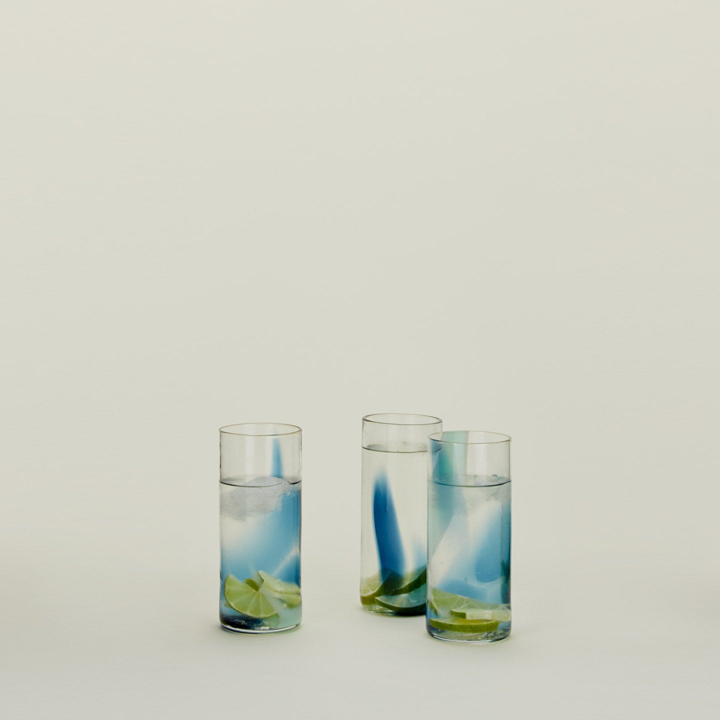 Blown Glass Highball - Sky/Peacock