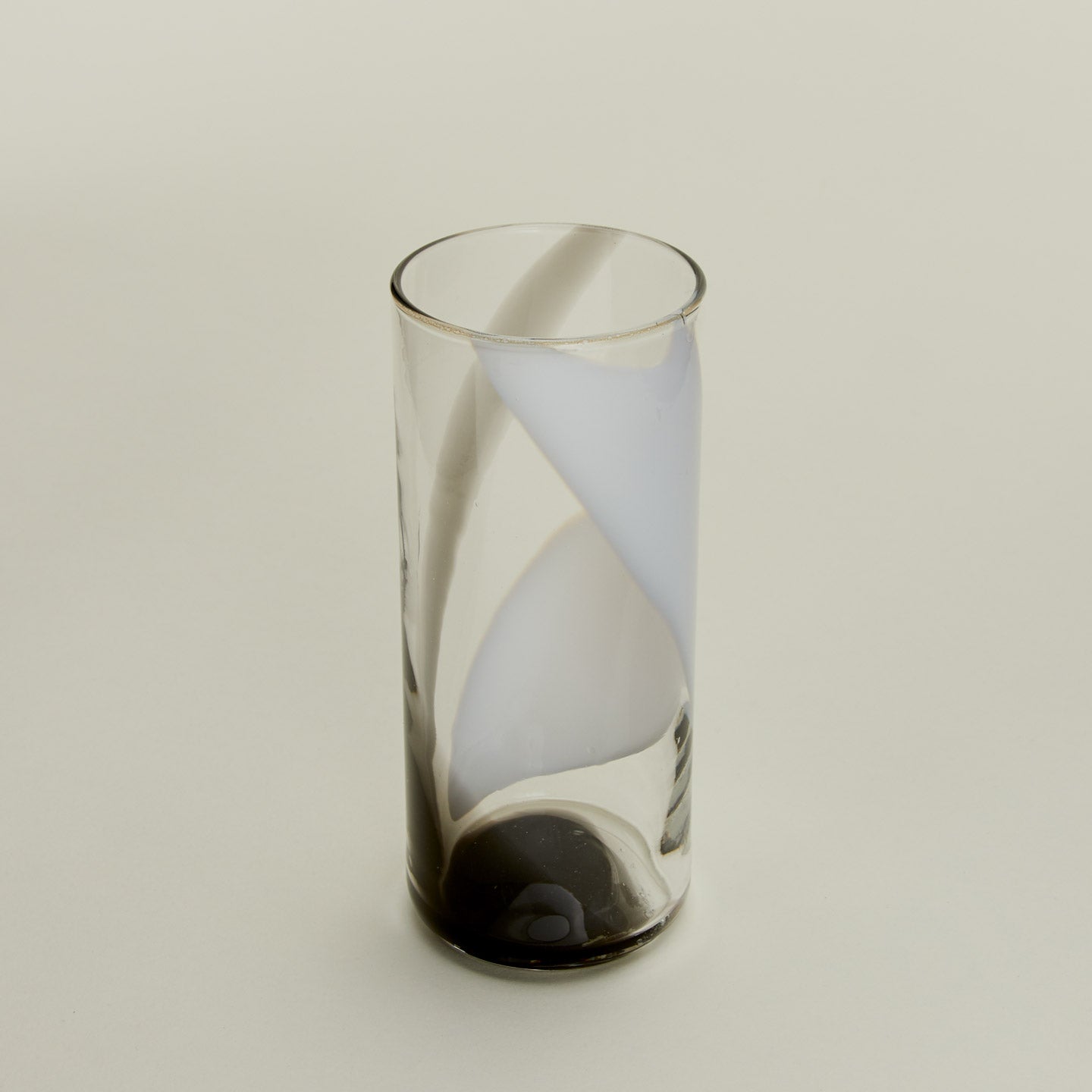 Blown Glass Highball - Light Grey/Dark Grey