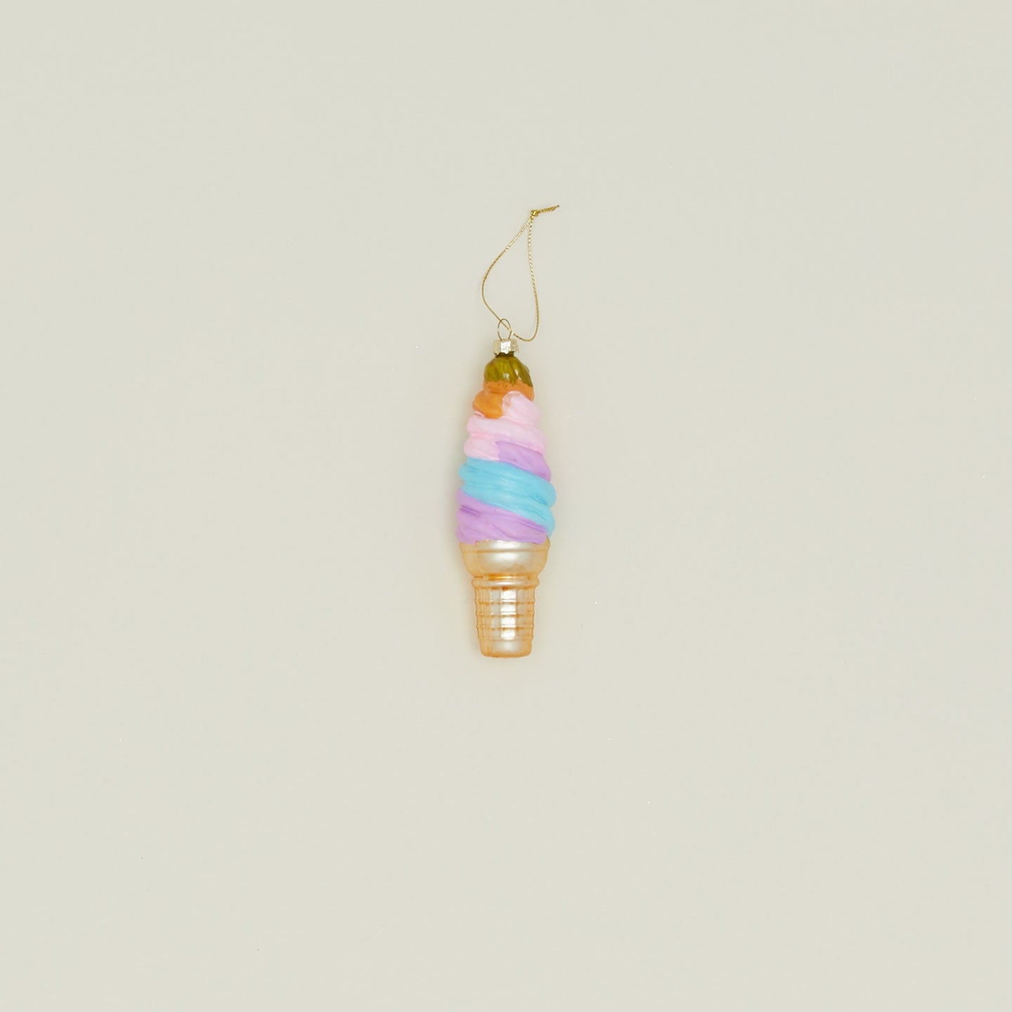 Rainbow Ice Cream Cone Ornament