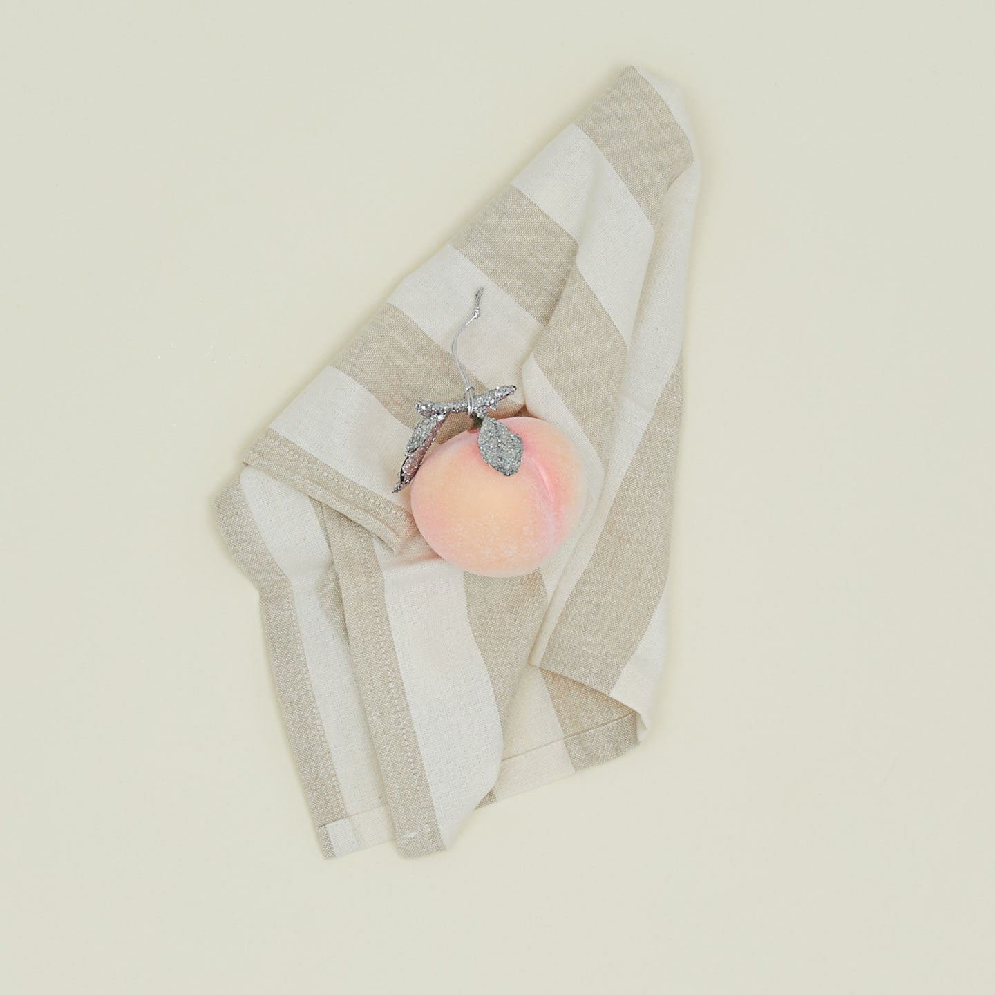 White Peach Ornament