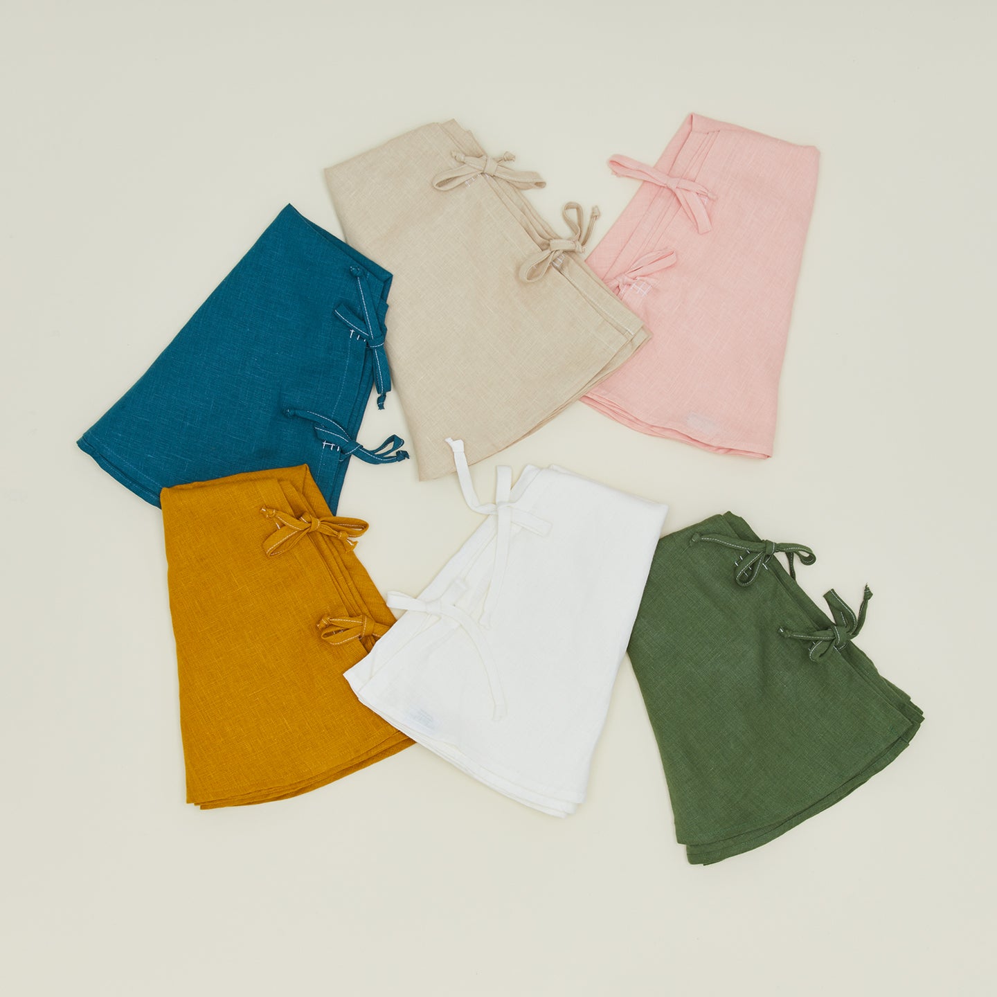 Simple Linen Tree Skirt - Ivory