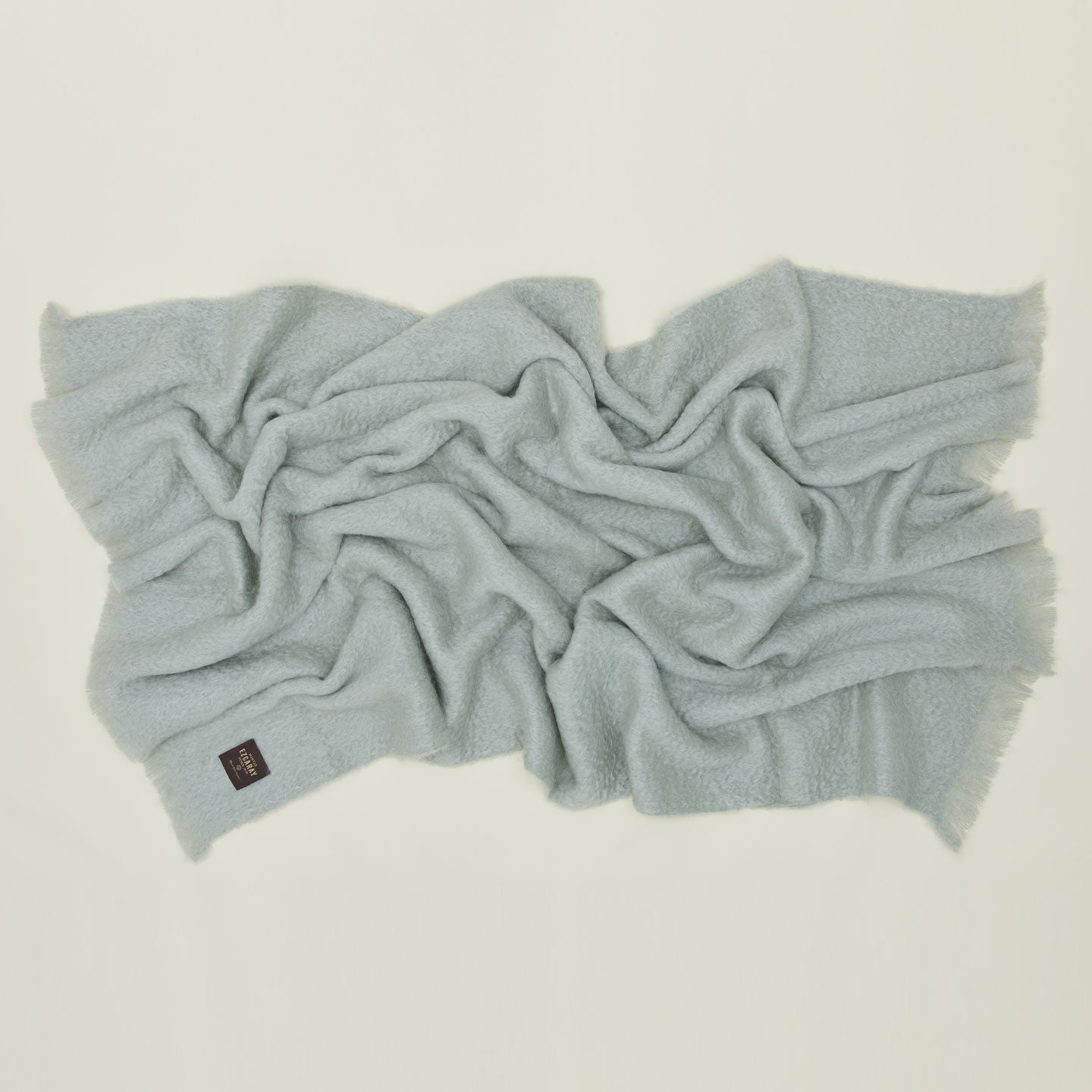 Solid Mohair Throw - Sky