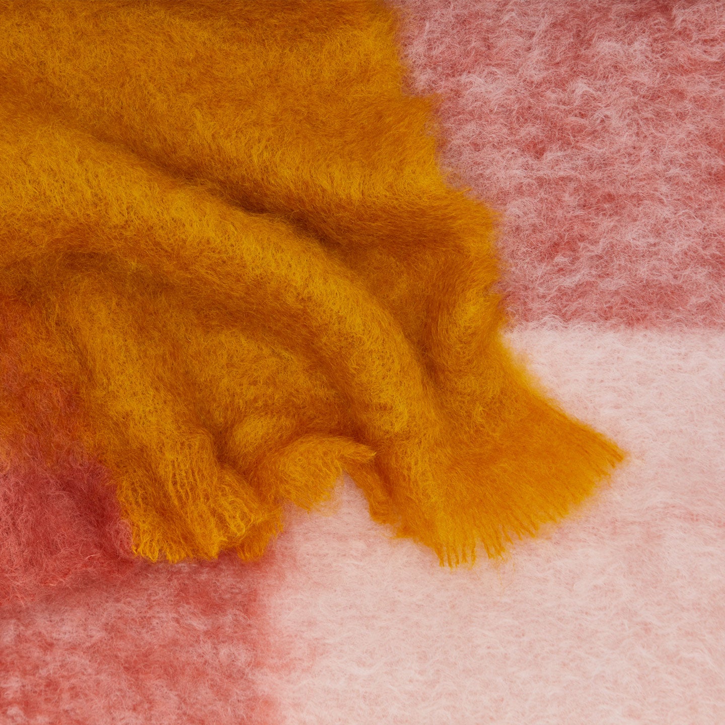 Exploded Plaid Mohair Throw - Warm