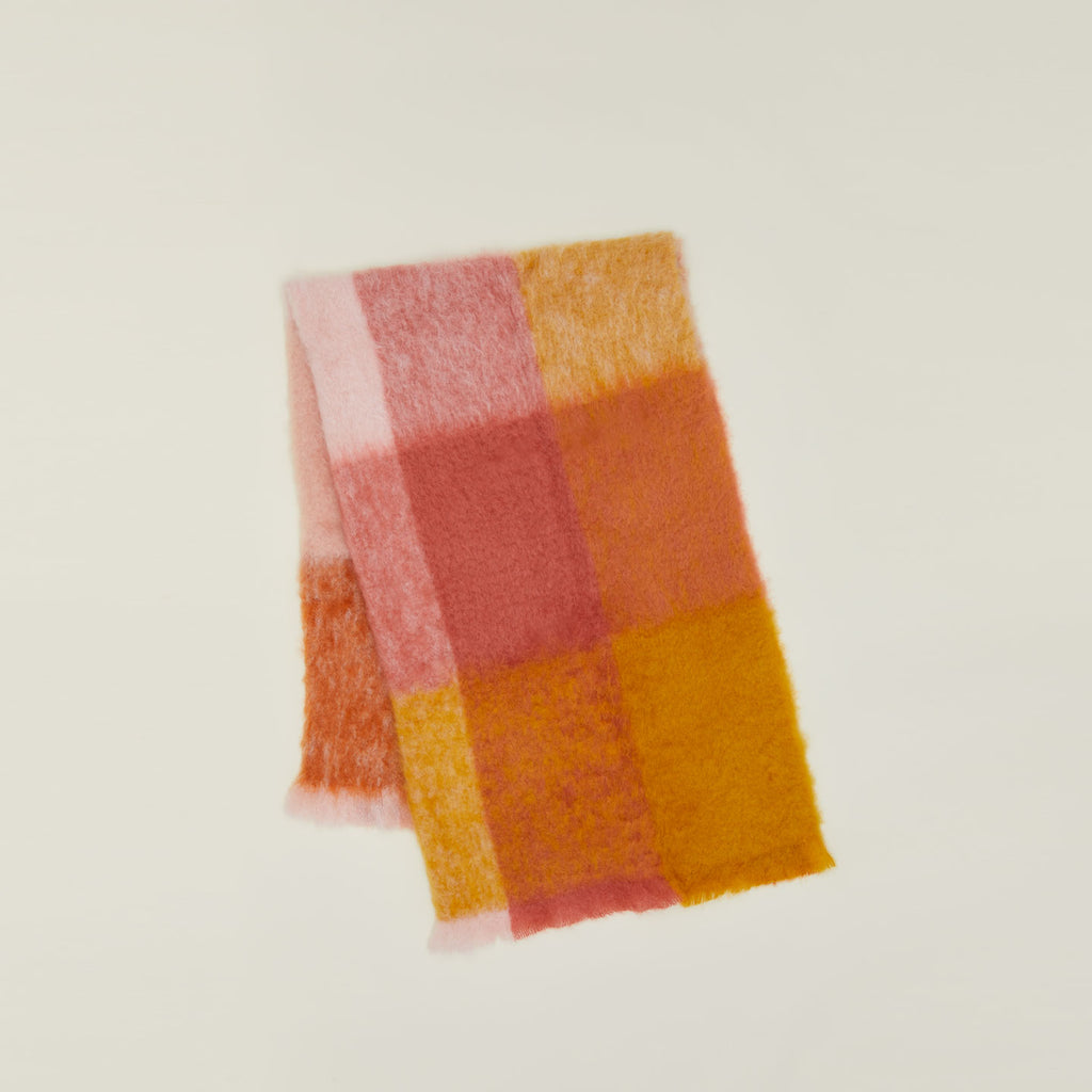 Plaid Mohair Throw - Warm Exploded Plaid – Hawkins New York