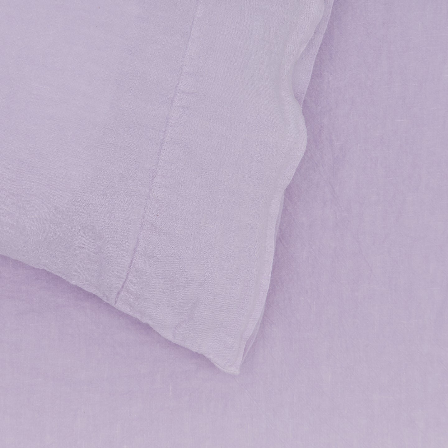 Simple Linen Pillowcases, Set of 2 - Lilac