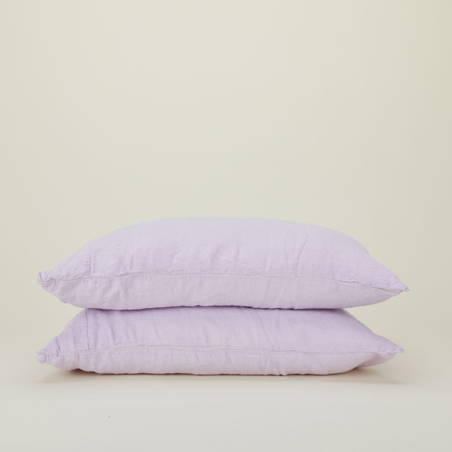 Simple Linen Pillowcases, Set of 2 - Lilac