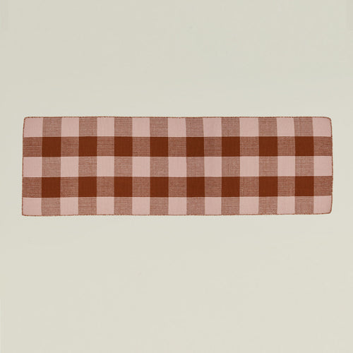 Simple Plaid Rug, 2.5' x 8' - Blush/Terracotta