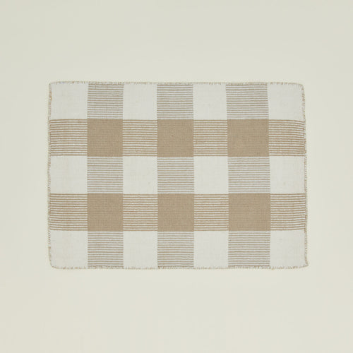 Simple Plaid Rug - Ivory/Flax