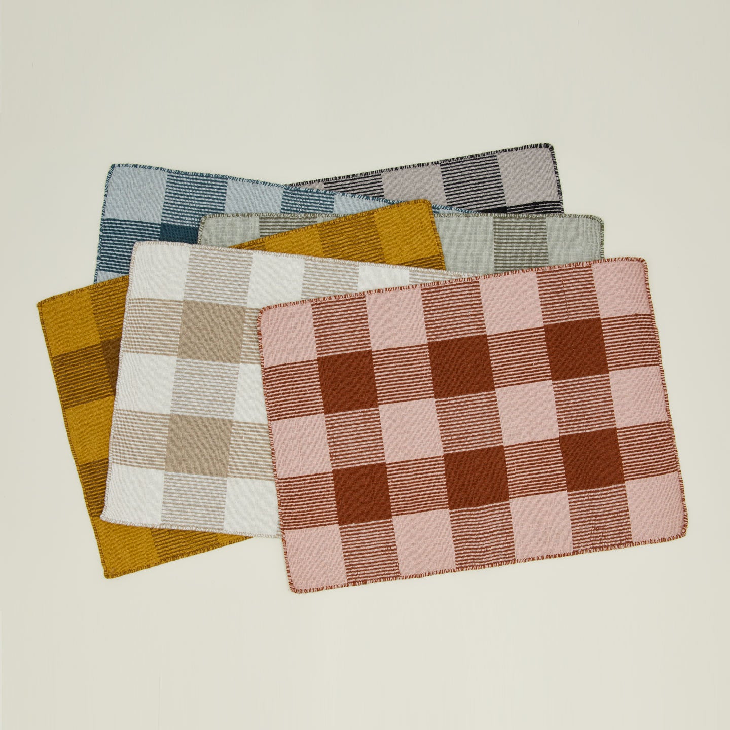 Simple Plaid Rug - Blush/Terracotta