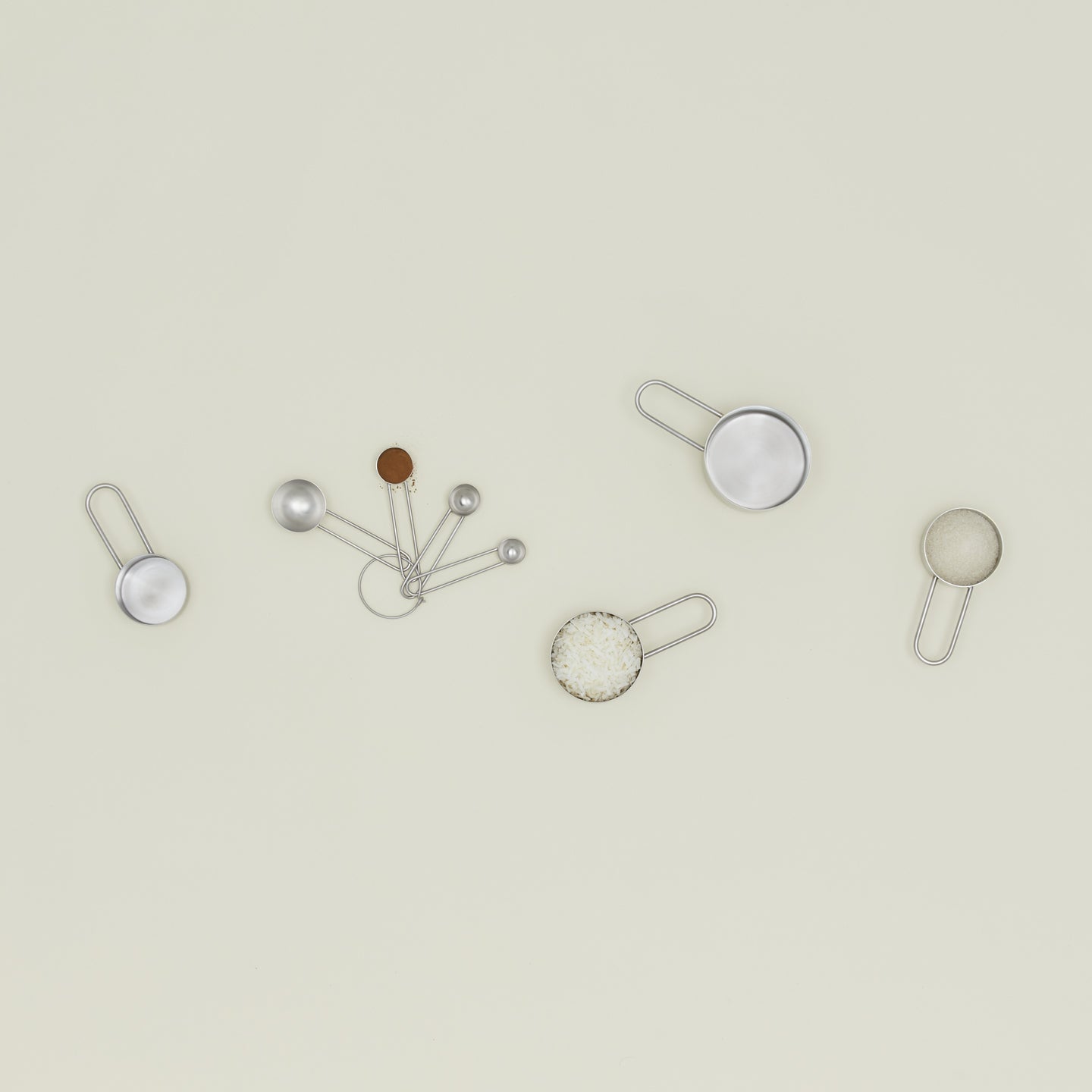Simple Measuring Spoons - Silver
