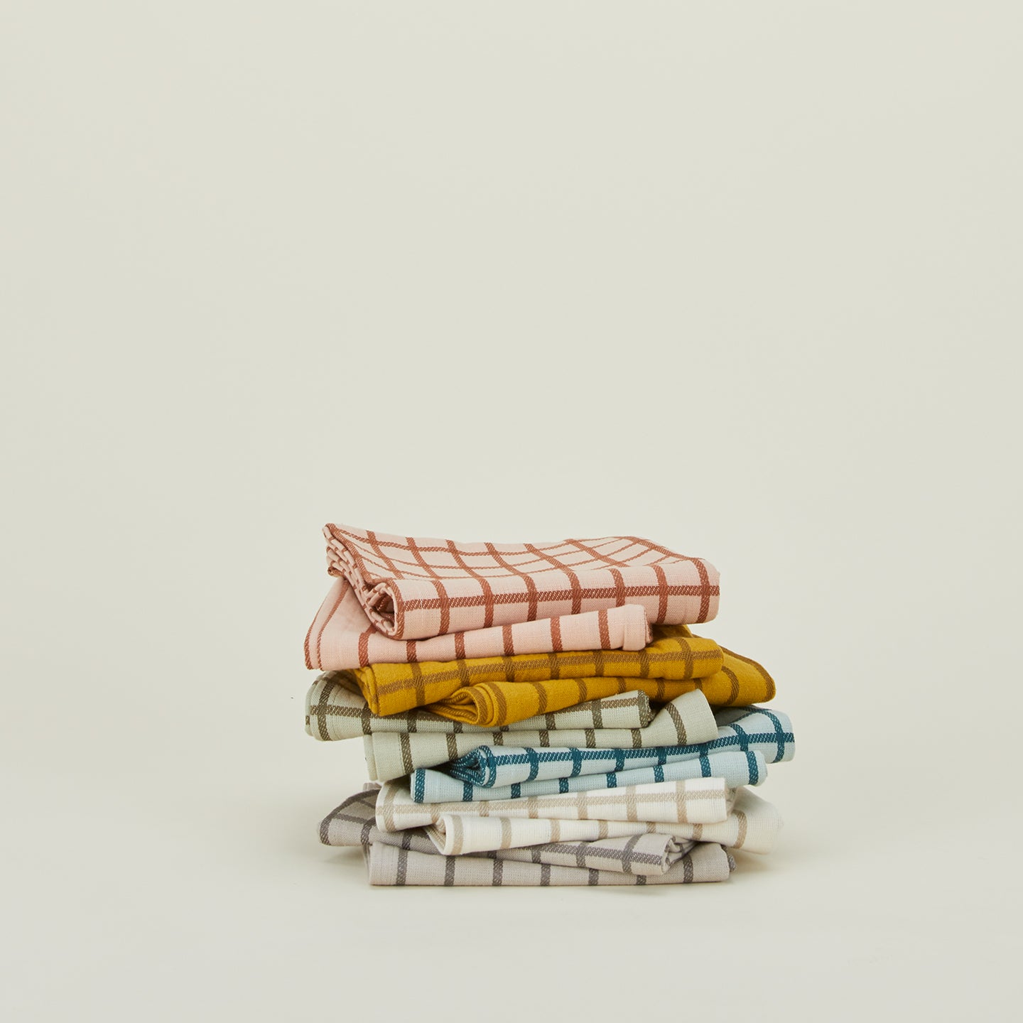 Essential Yarn Dyed Dish Towel, Set of 2 - Flax + Ivory
