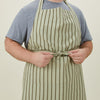 Essential Striped Apron - Sage/Olive