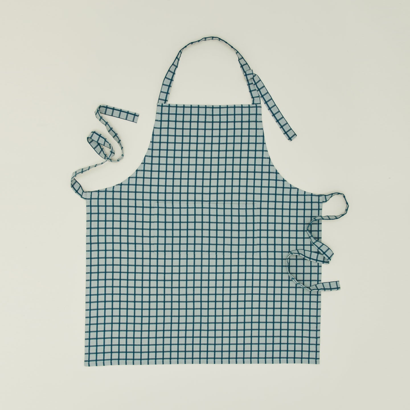 Essential Check Apron - Sky/Peacock