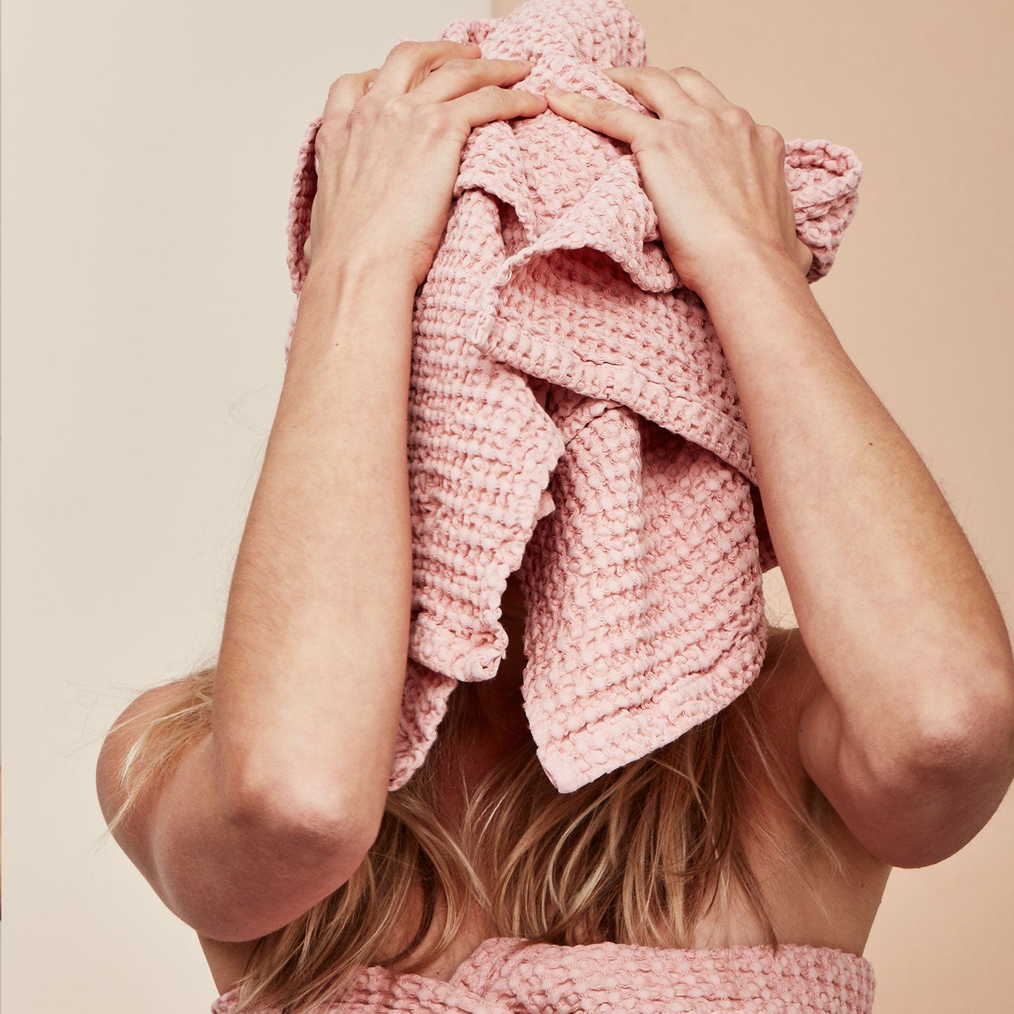 Simple Waffle Towel - Blush