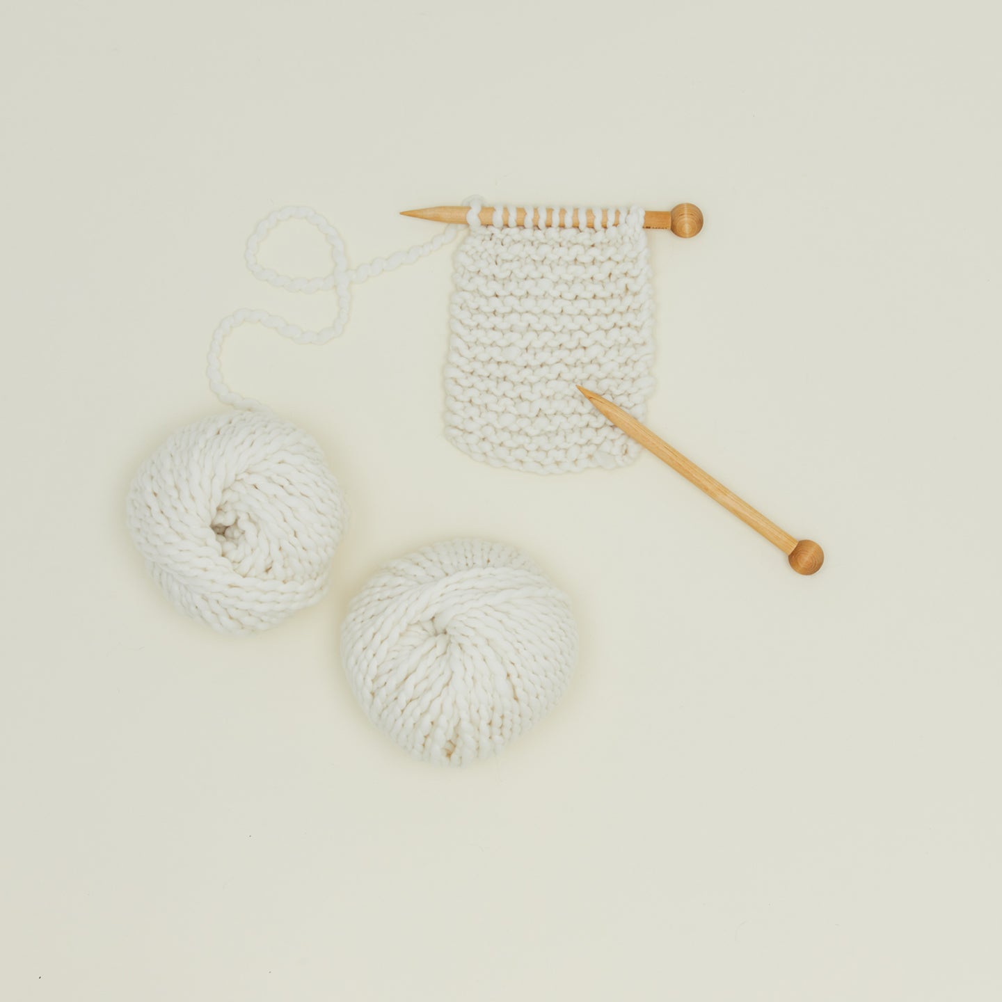 Scarf Knitting Kit - Ivory