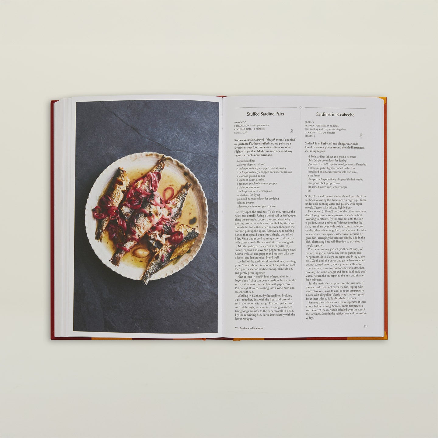 The North African cookbook open