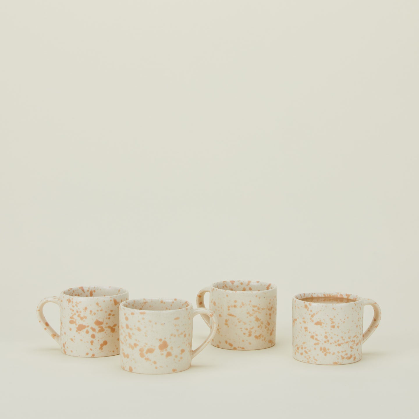 Splatterware Mug, Set of 4 - Latte