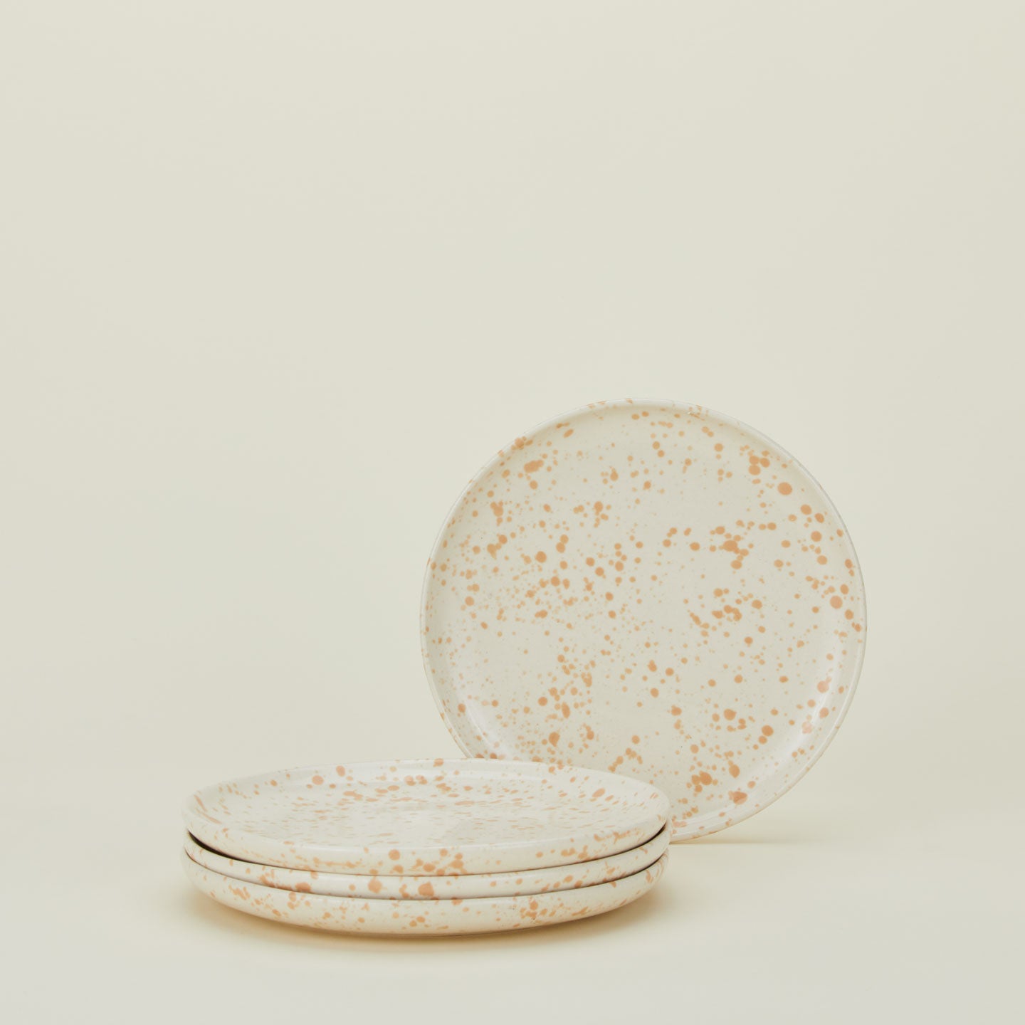 Splatterware Plate, Set of 4 - Latte