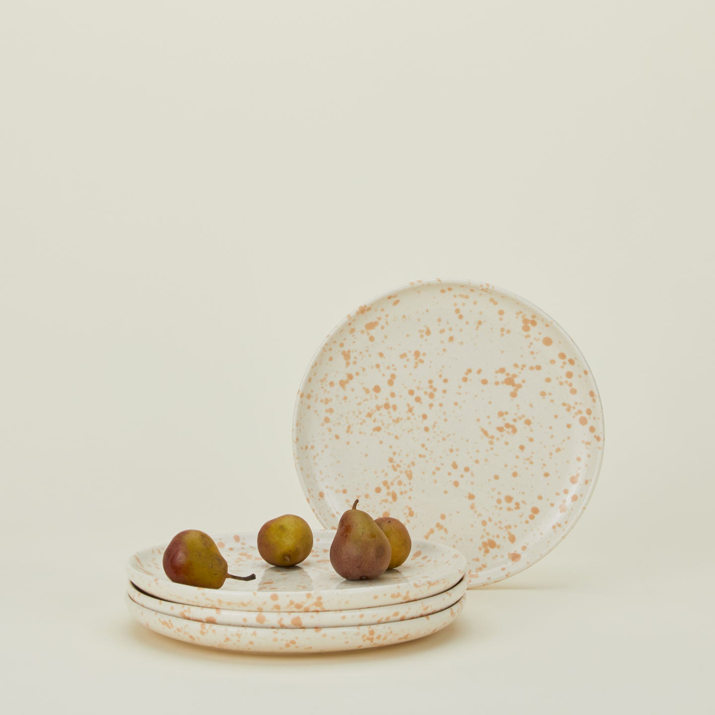 Splatterware Plate, Set of 4 - Latte