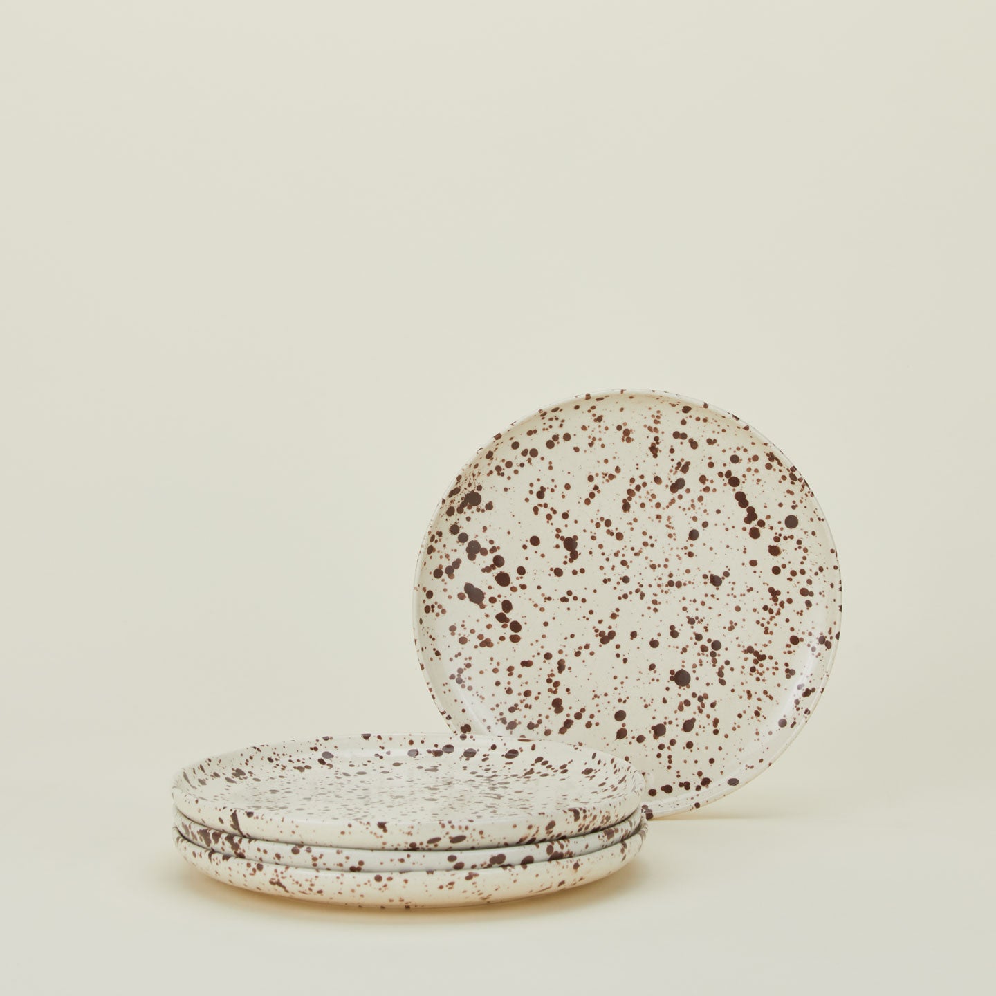 Splatterware Plate, Set of 4 - Cacao
