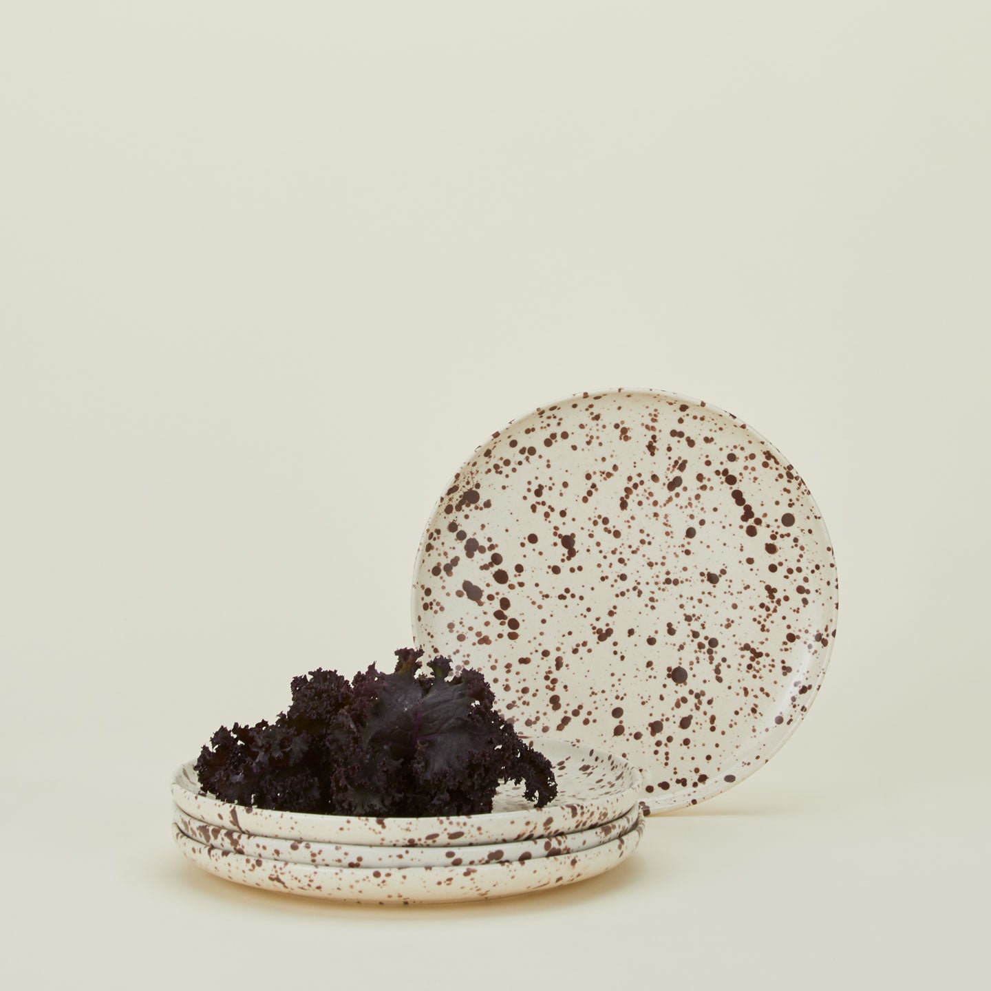 Splatterware Plate, Set of 4 - Cacao