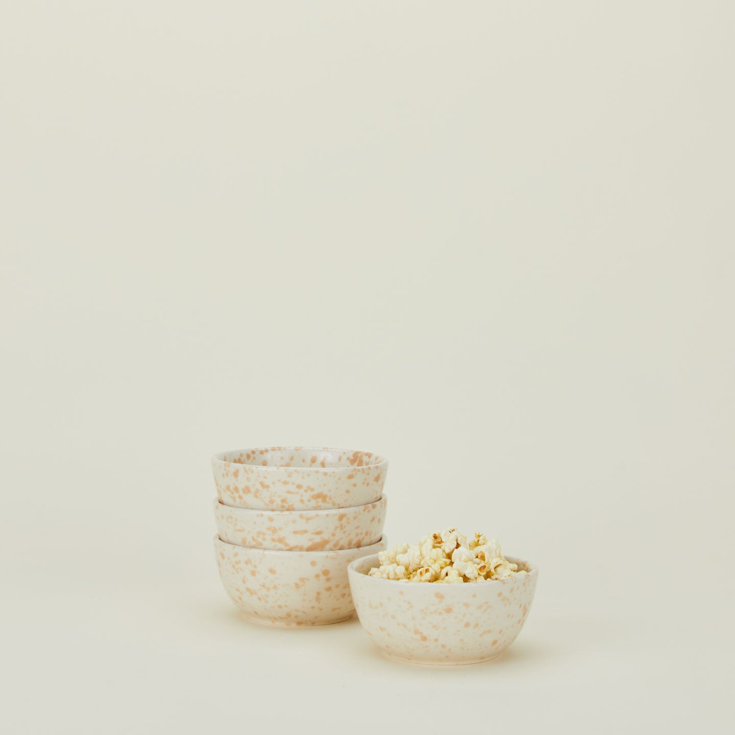 Splatterware Bowl, Set of 4 - Latte