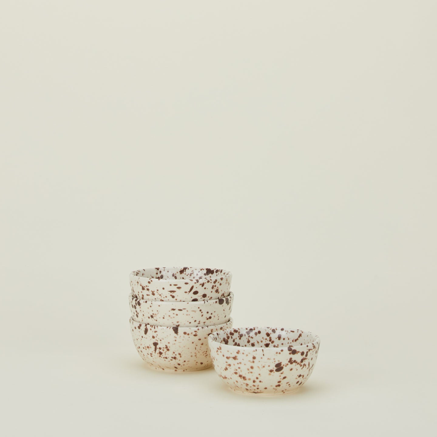 Splatterware Bowl, Set of 4 - Cacao
