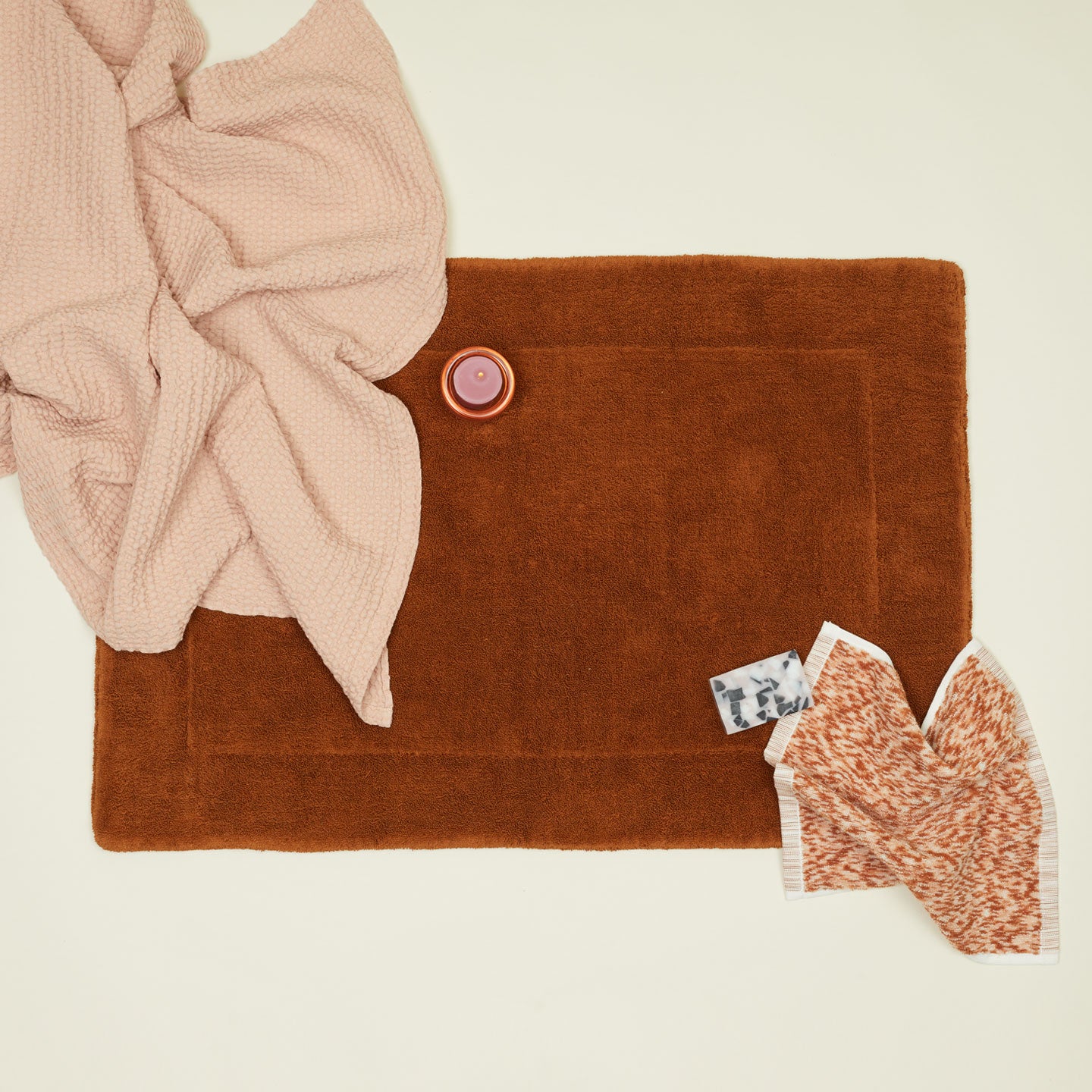 Simple Terry Bath Mat - Terracotta
