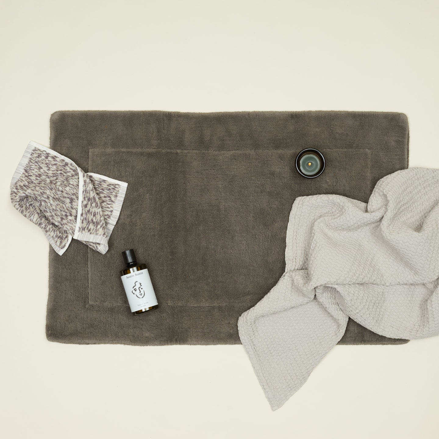 Space Dye Terry Towel - Grey