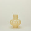 Glass Pleated Vase - Opaque Yellow