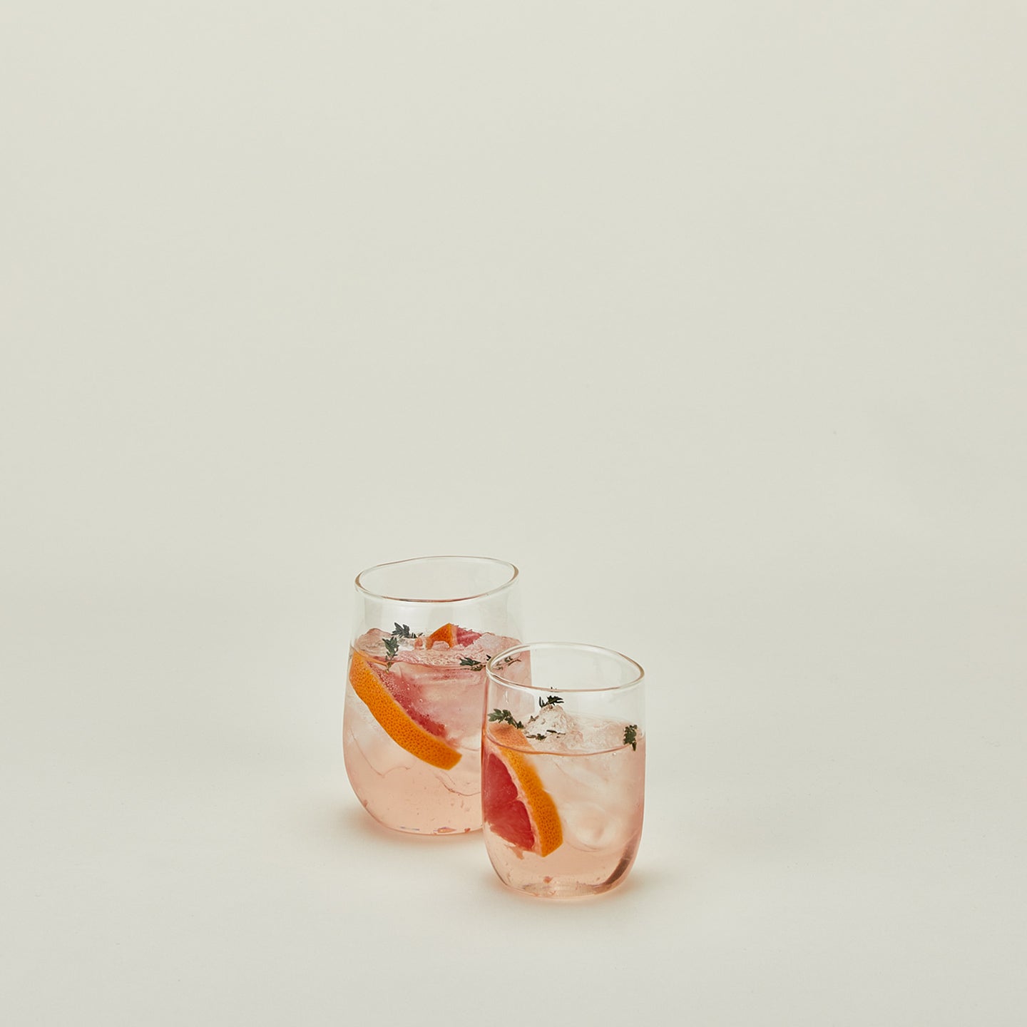 Boreal glassware in both sizes filled