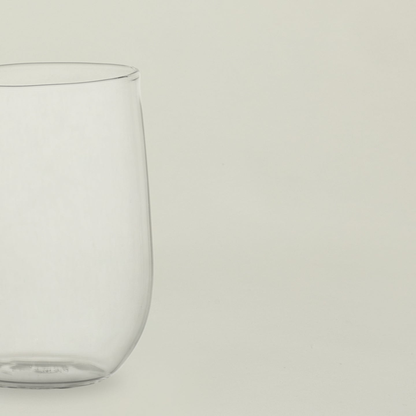 Detail view of large boreal glassware