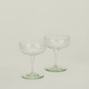 Hand Blown Coupe, Set of 2 - Optic