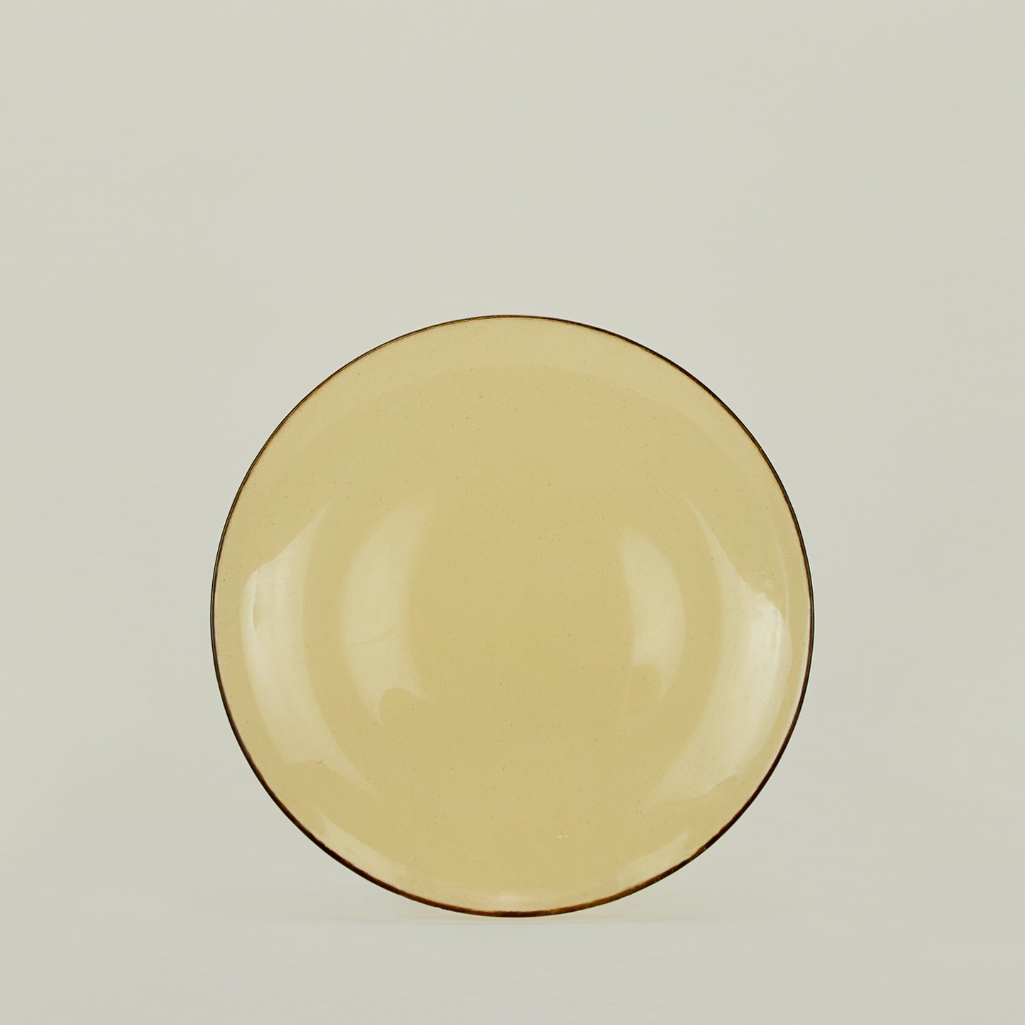 Glass Dinner Plate in Amber.