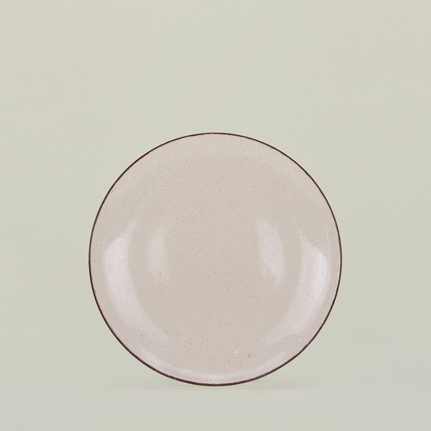 Glass Dinner Plate in Blush.