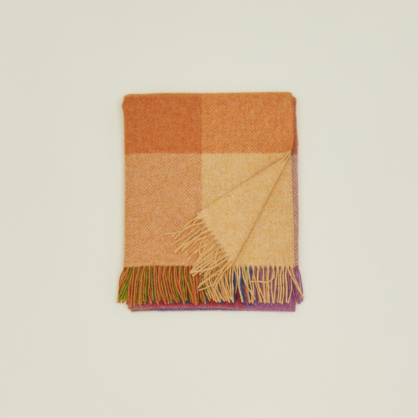 Wool plaid throw warm
