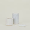 Modern Marble Canister - White