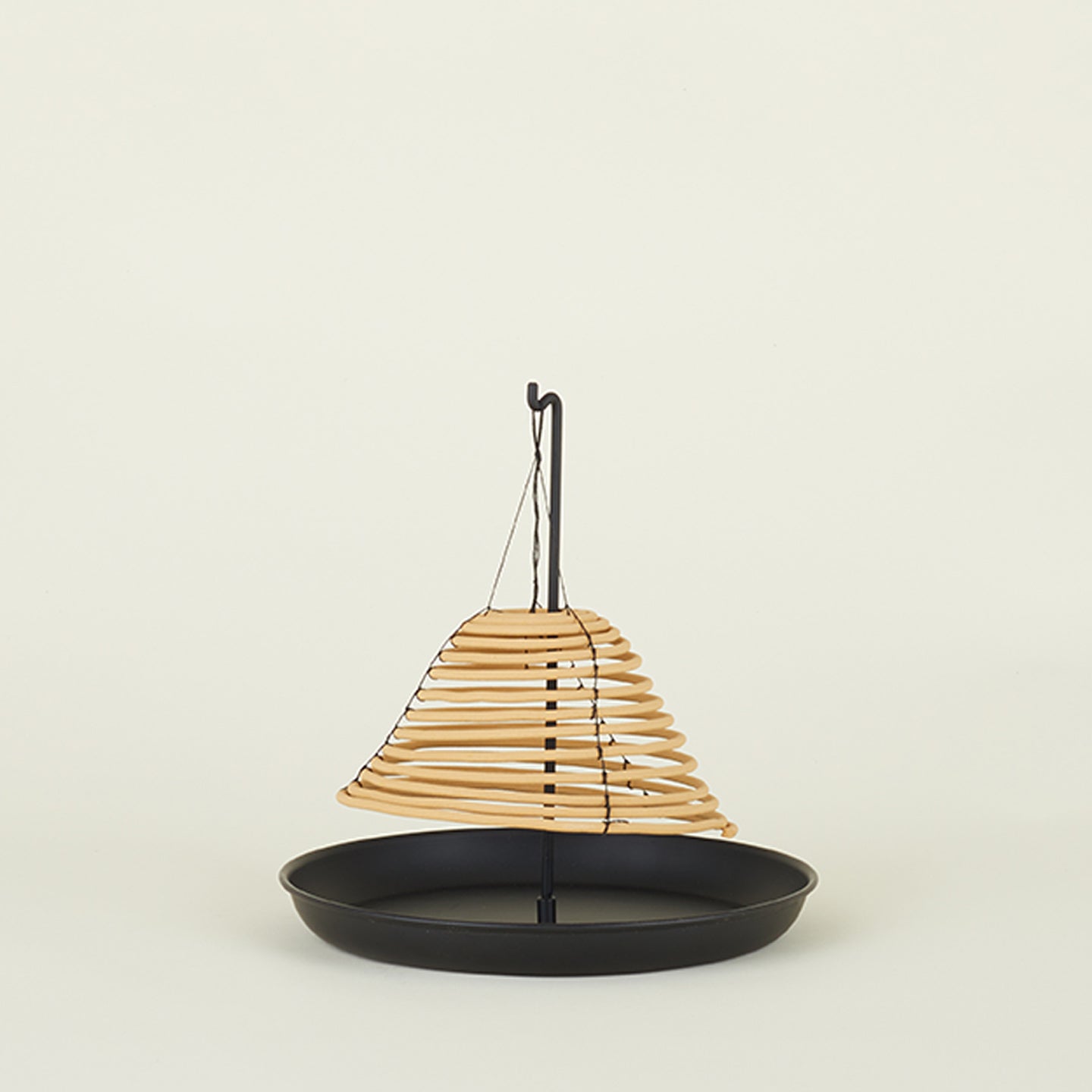 Cintronella incense holder in black with spiral incense