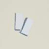 Scalloped Edge Linen Napkin, Set of 2 - Blue
