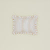 Block Printed Striped Ruffled Pillow Cover - Tan Stripe