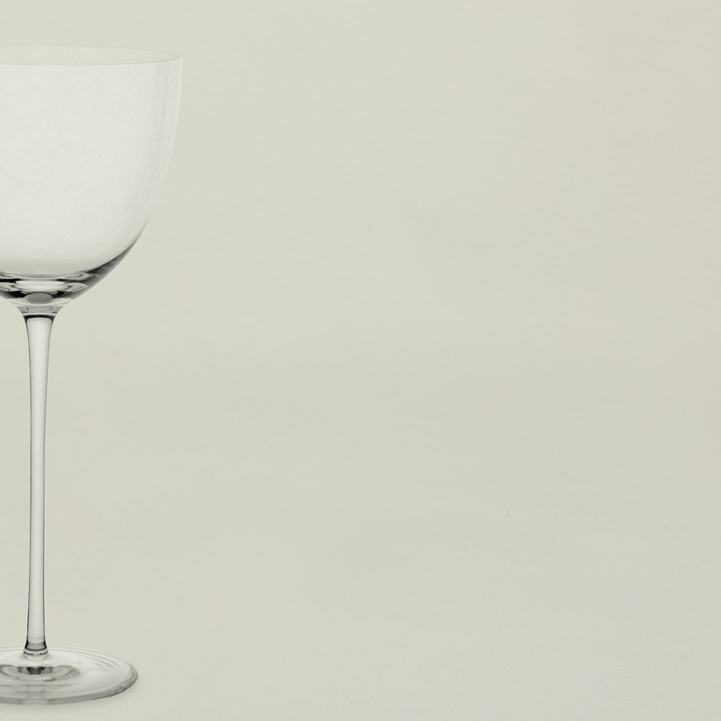 Detail view of crystalline wine glass